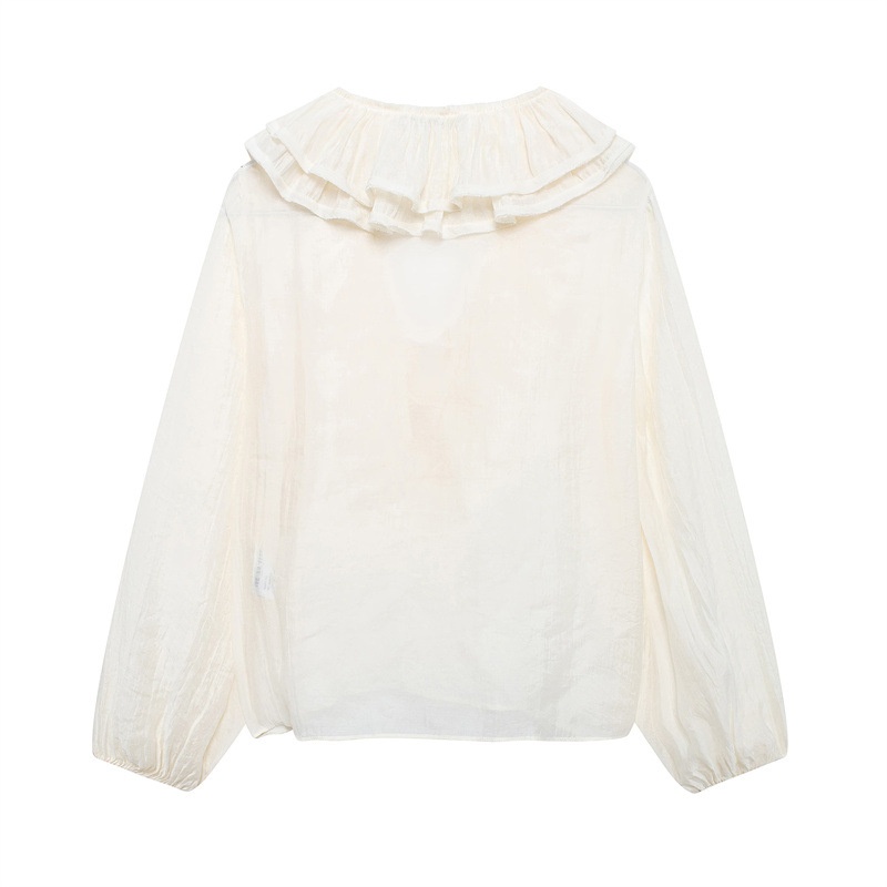 Camicetta donna a maniche lunghe con strati stile europeo_voghion.com