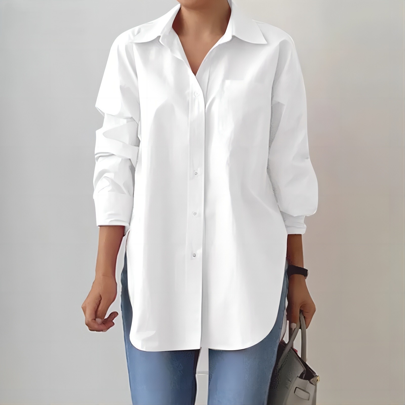Camicia elegante da donna con colletto e maniche lunghe ufficio_voghion.com