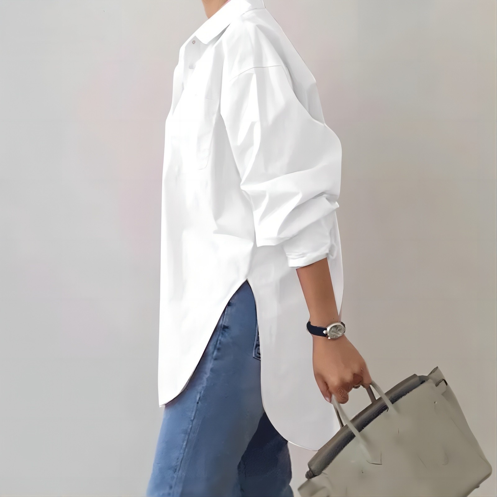 Camicia elegante da donna con colletto e maniche lunghe ufficio_voghion.com
