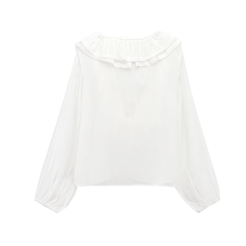 Camicetta donna a maniche lunghe con strati stile europeo_voghion.com