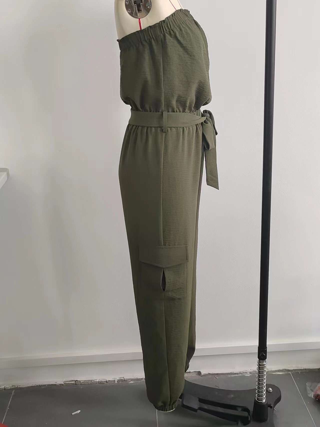Women's Jumpsuit Solid Colour Strapless Lounge Jumpsuit For Summer_voghion.com