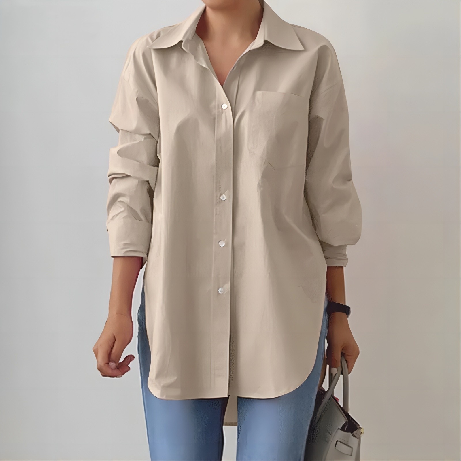 Camicia elegante da donna con colletto e maniche lunghe ufficio_voghion.com