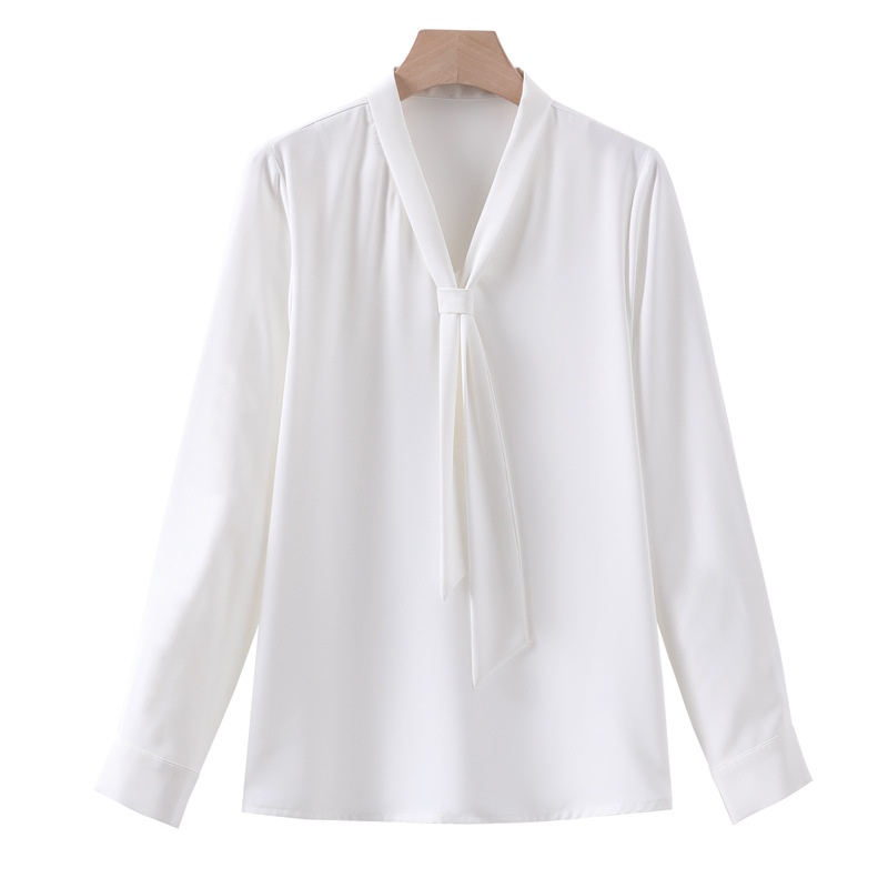 Camicia donna in chiffon stile coreano blusa elegante manica lunga_voghion.com