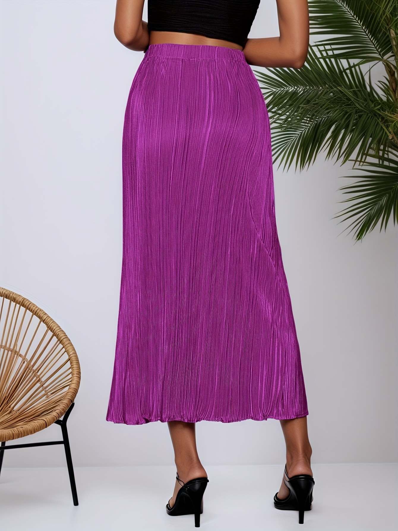 Women's High-waisted Skirt Elegant Summer Plus Size Skirt_voghion.com
