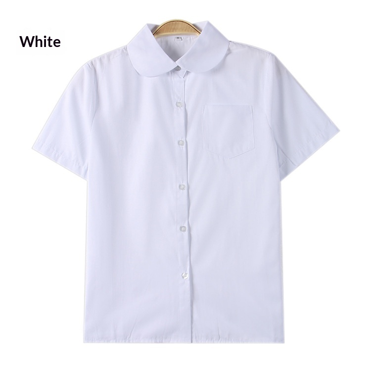 Camicia giapponese jk uniforme scolastica collo rotondo maniche_voghion.com