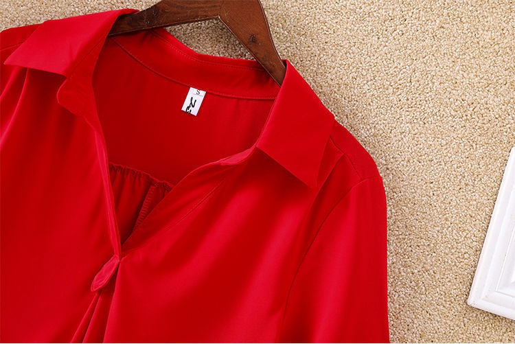 Elegant Women's Chiffon Blouse Mid-length Summer Loose Top_voghion.com