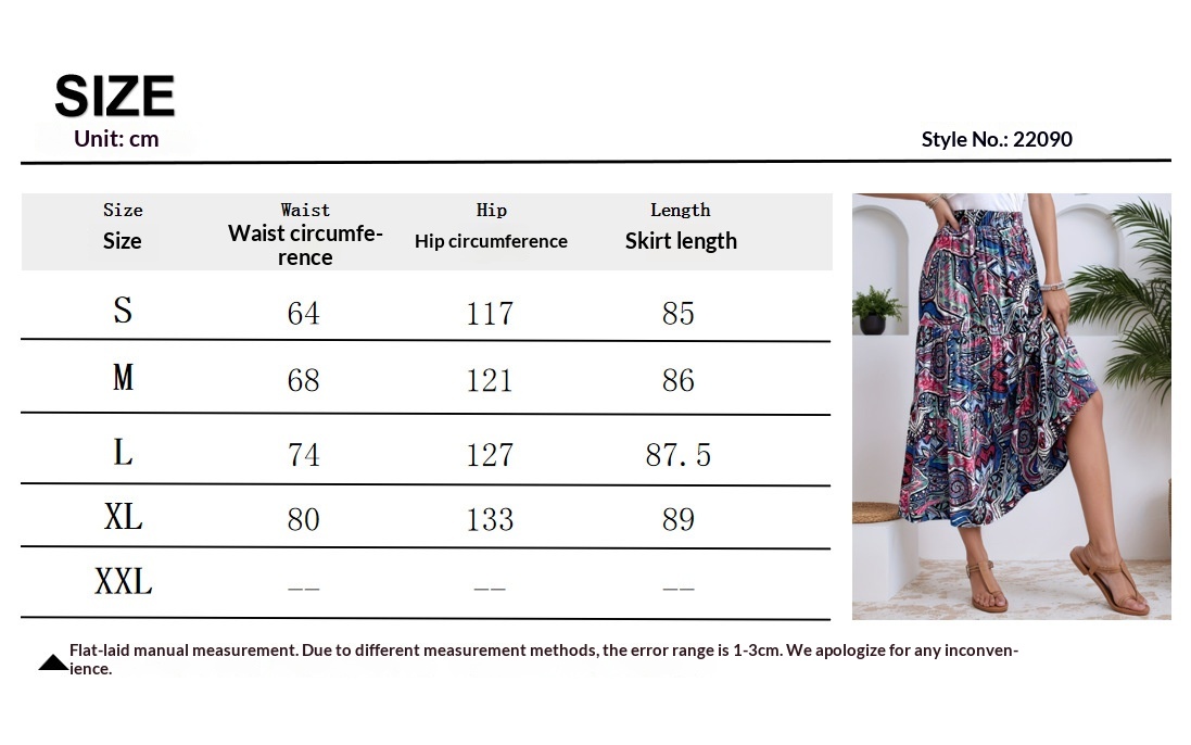 European And American Fashion Foreign Trade, Casual Spring-summer Stylish Women's Blue Floral Print Ruffled A-line_voghion.com