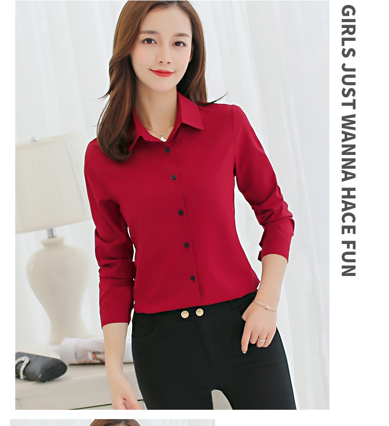 Damen Bluse Langarm Slim Fit Modisch Versatil Casual Hemd Damen_voghion.com