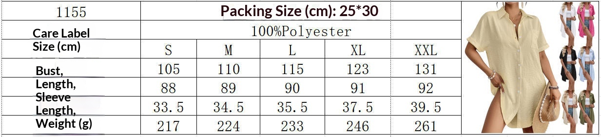 Damen Bluse Mit Kragen Lässiges Kurzarm Hemd In Lockerer Passform_voghion.com