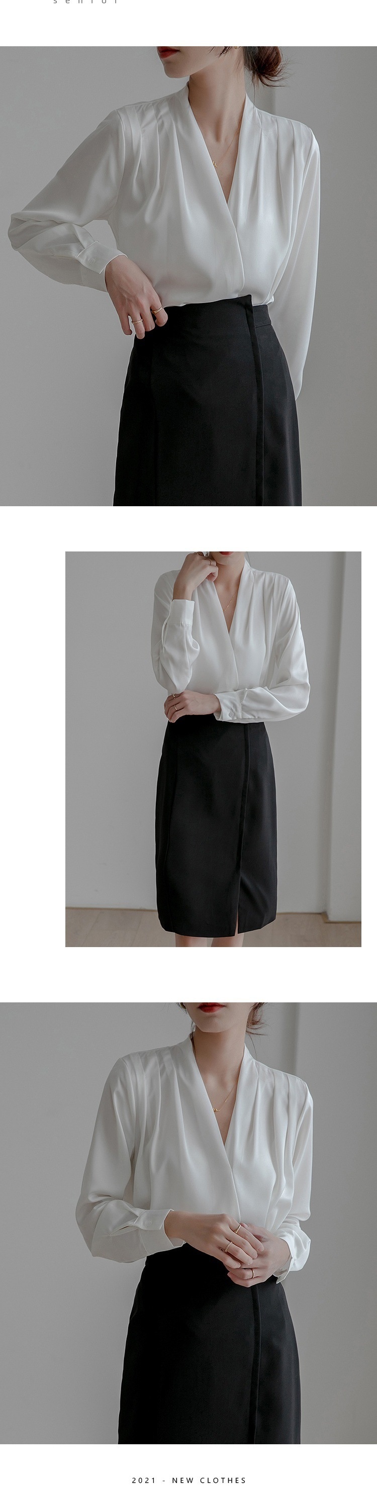 Camicia bianca in seta da donna stile vintage francese chic_voghion.com