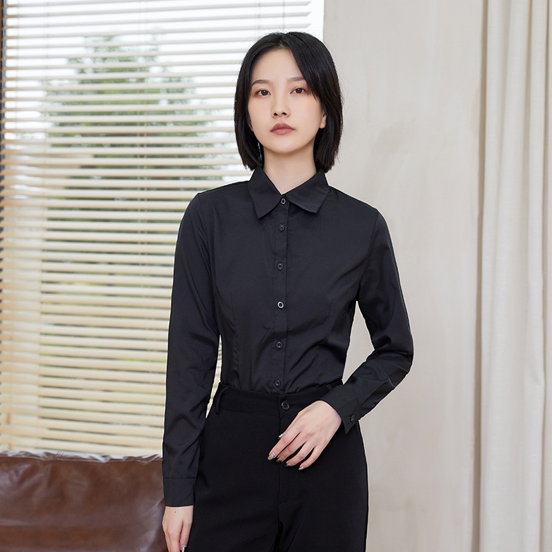 Direct From The Manufacturer: New Spring-summer Women's Long-sleeve Professional Blouses, Plus-size Formal White Shirts_voghion.com