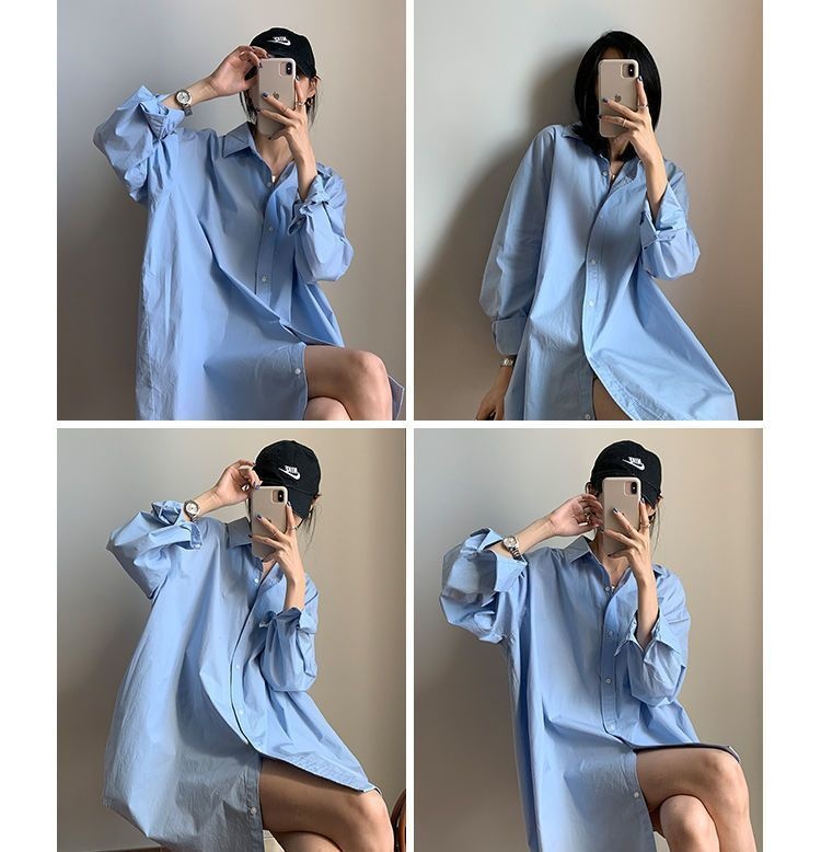 Camicia bianca donna stile boyfriend casual a maniche lunghe_voghion.com