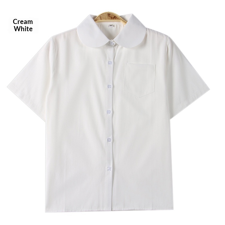Camicia giapponese jk uniforme scolastica collo rotondo maniche_voghion.com