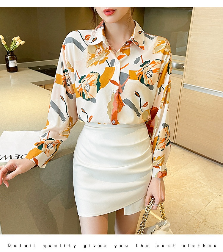 Camicetta elegante da donna a maniche lunghe con fantasia_voghion.com