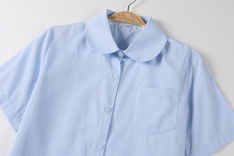 Camicia giapponese jk uniforme scolastica collo rotondo maniche_voghion.com