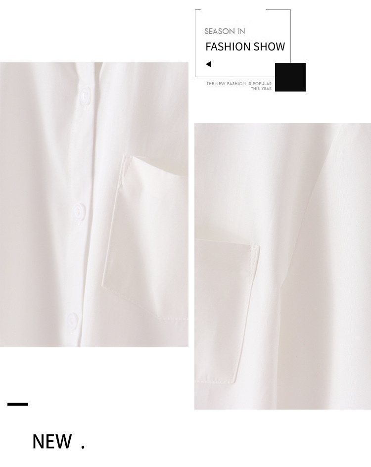 Camicia giapponese uniforme scolastica donna blusa bianca maniche_voghion.com