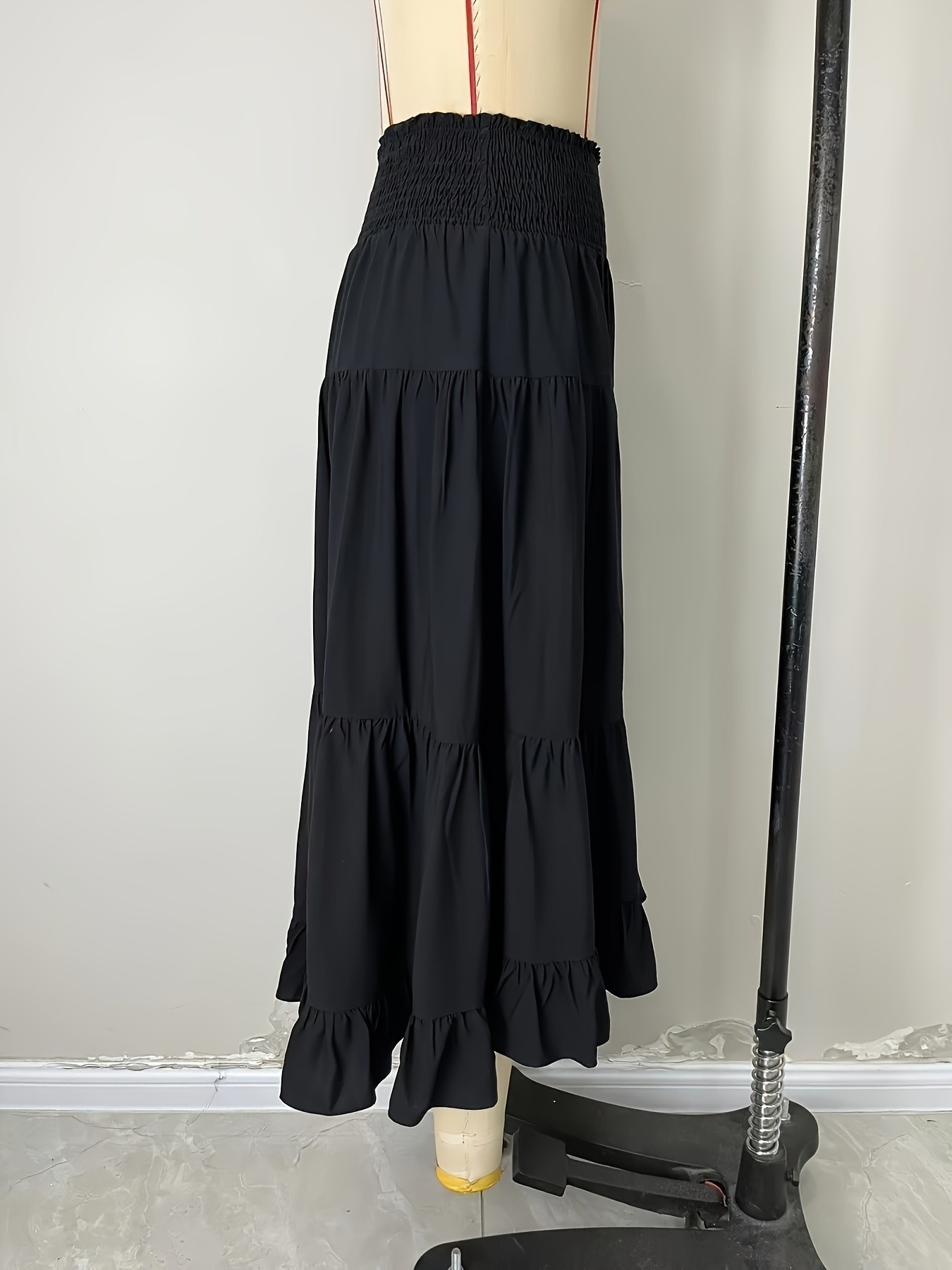 Women's High-waisted Ruffled Asymmetrical Skirt For Summer_voghion.com
