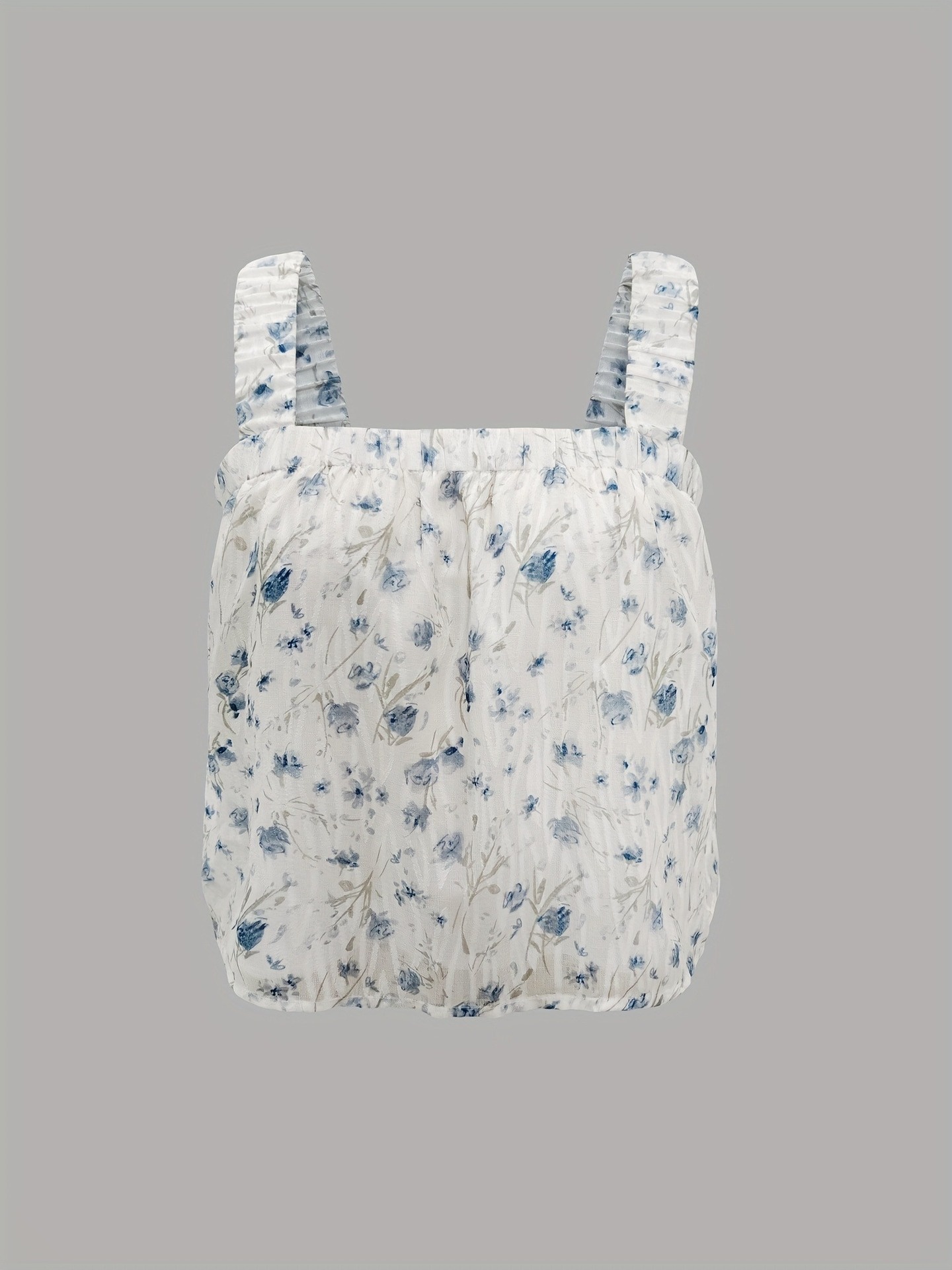 Women's T-shirt With Square Neck And Ruched Back Straps Loose Fit_voghion.com