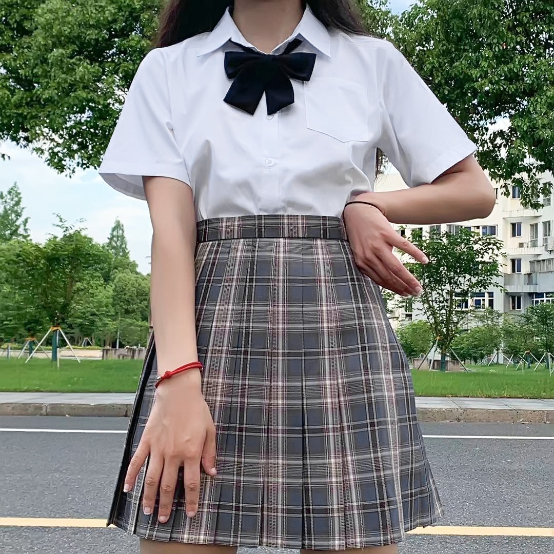Zhuobei Clothing Manufacturer Offers Wholesale Of JK Uniform Pointed Collar Short-sleeve Basic Casual Women's Shirts,_voghion.com