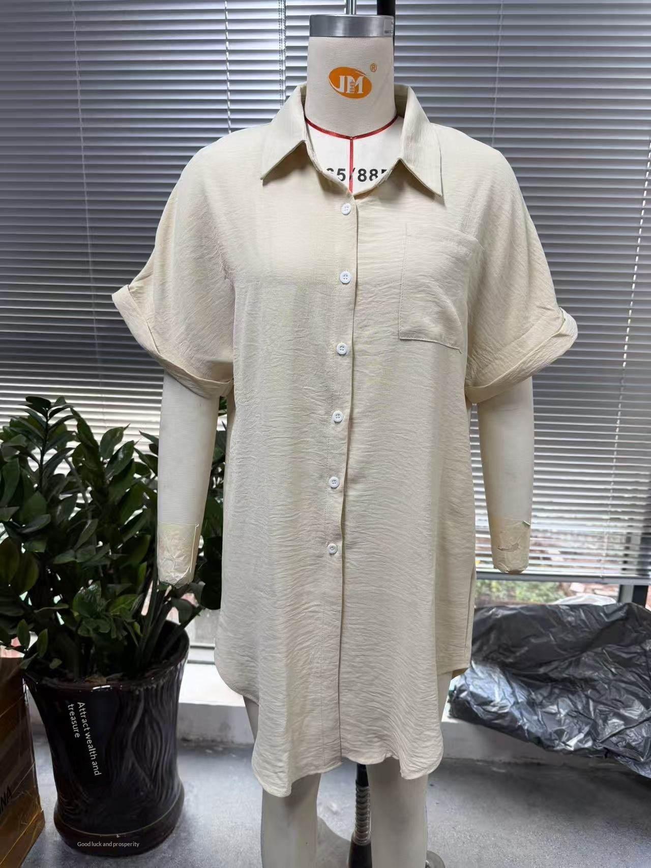 Damen Bluse Mit Kragen Lässiges Kurzarm Hemd In Lockerer Passform_voghion.com