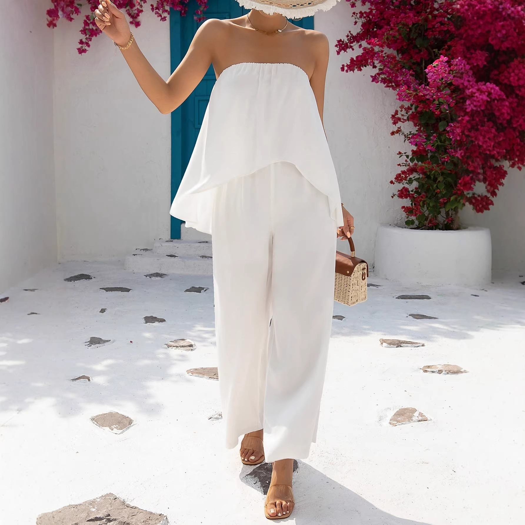 Europäische und amerikanische Außenhandelsmode für Damen – Sommer 2026: Neue modische, lässige, asymmetrische, trägerlose Jumpsuit-Rockkollektion_voghion.com