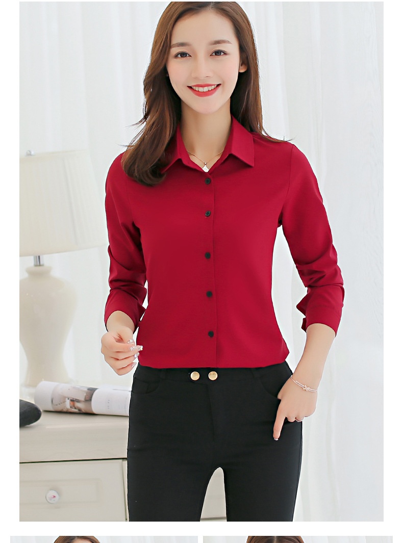 Damen Bluse Langarm Slim Fit Modisch Versatil Casual Hemd Damen_voghion.com