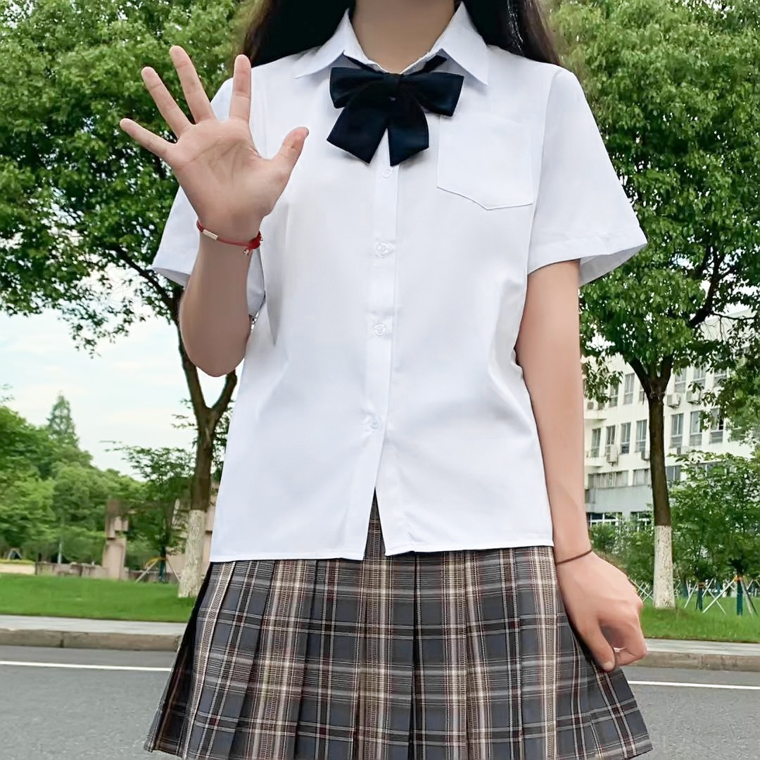Women's Basic Short-sleeve Shirt With Pointed Collar For Women_voghion.com