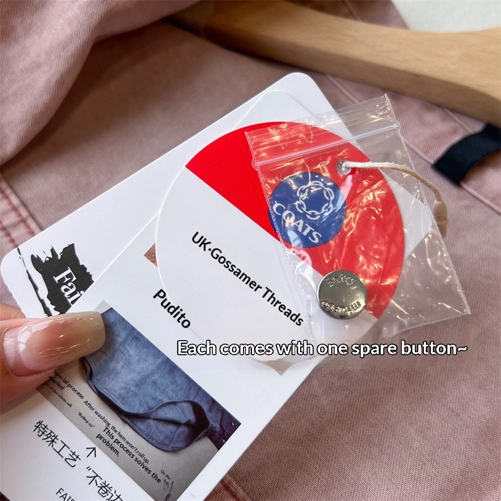 Giacca camicia in denim rosa da donna stile casual stratificato_voghion.com
