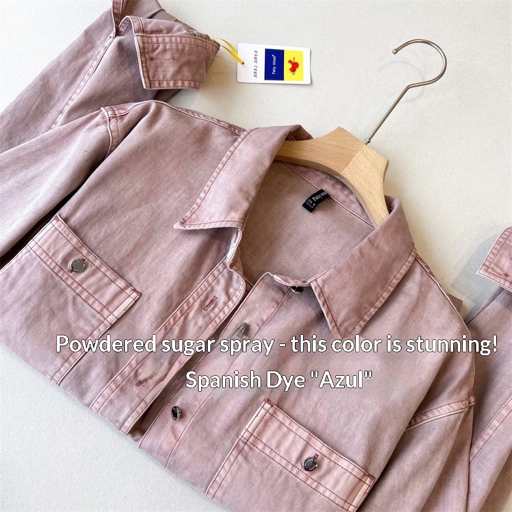 Jeans rosa da donna, nuova collezione primavera 2025, giacca-camicia casual a strati in stile coreano, modello ampio G020707_voghion.com