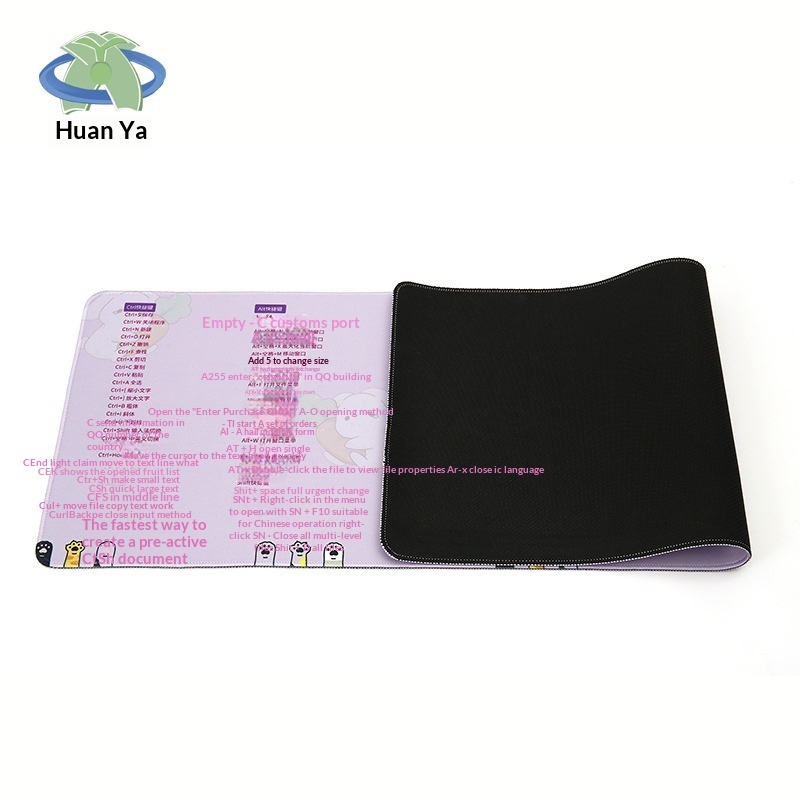 Tapis de souris extra-large personnalisé avec touches de raccourci, tapis de bureau à verrouillage de bord pour clavier, idéal pour le bureau, les jeux et les études_voghion.com