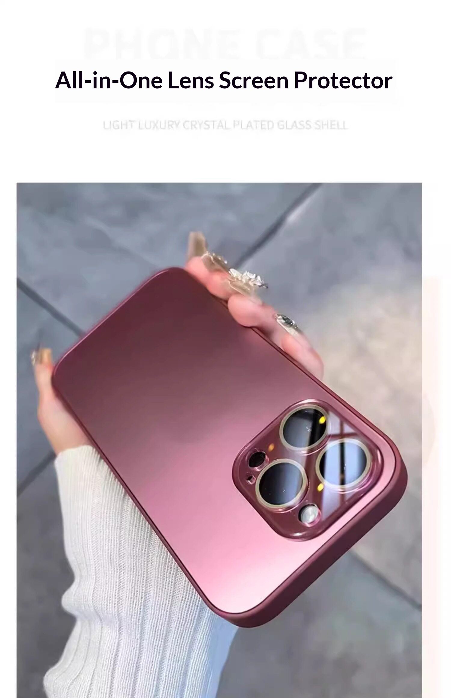 Ag Matte Phone Case For Iphone 16 Pro Max With Lens Protector_voghion.com