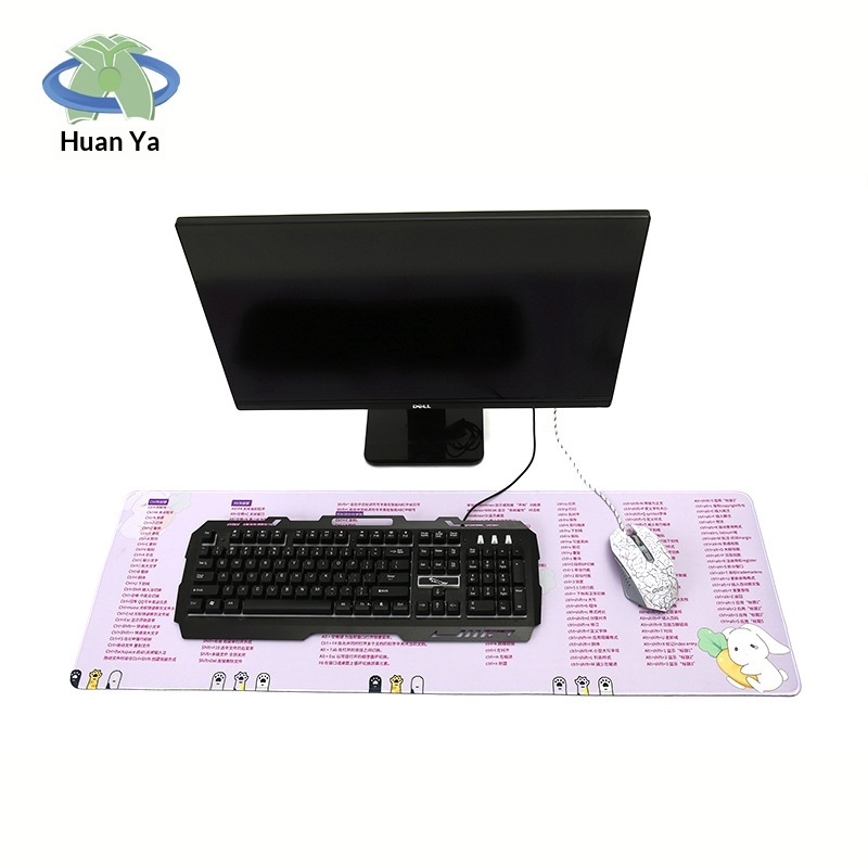 Tapis de souris extra-large personnalisé avec touches de raccourci, tapis de bureau à verrouillage de bord pour clavier, idéal pour le bureau, les jeux et les études_voghion.com