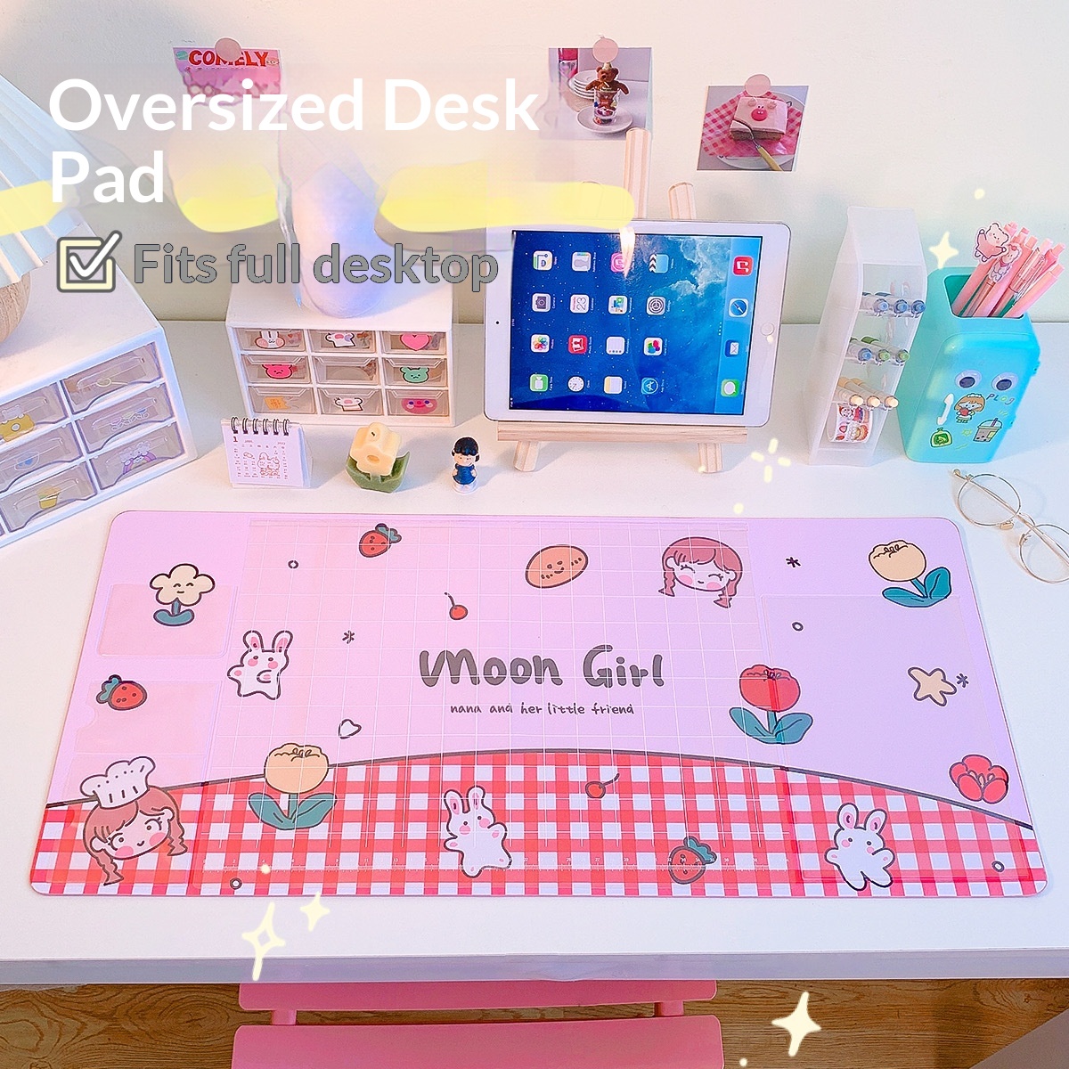 Yilan Cute Mouse Girly Student Desk Computer Soft Pad Ins Style Personalized Creative Desktop Gaming Mat_voghion.com