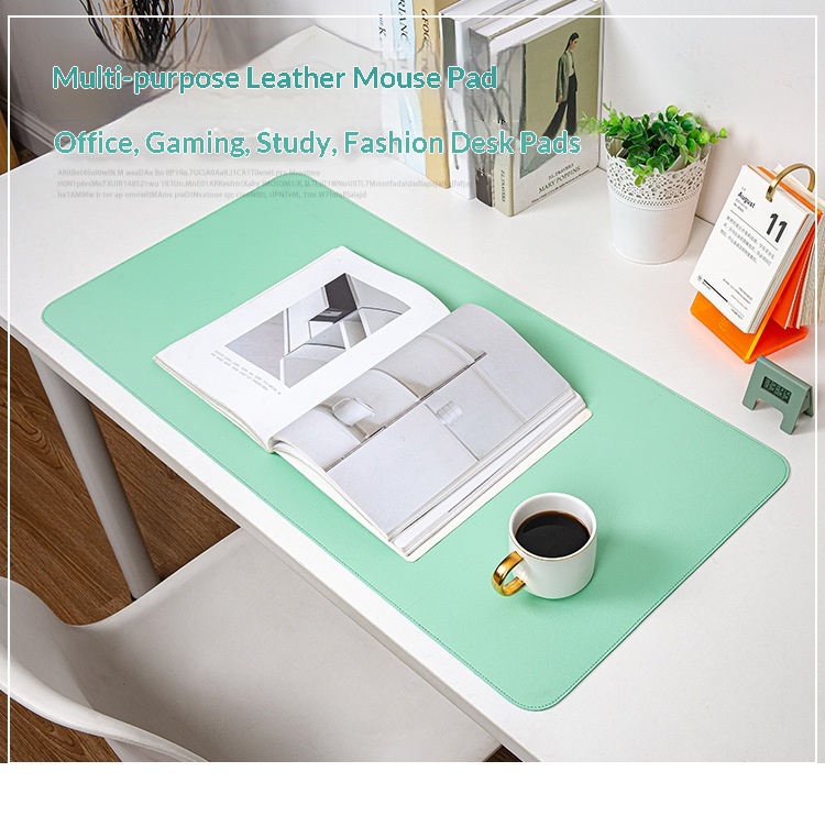 Tapis de souris en cuir double face, extra-large, résistant à la saleté et imperméable, vendu directement du fabricant._voghion.com