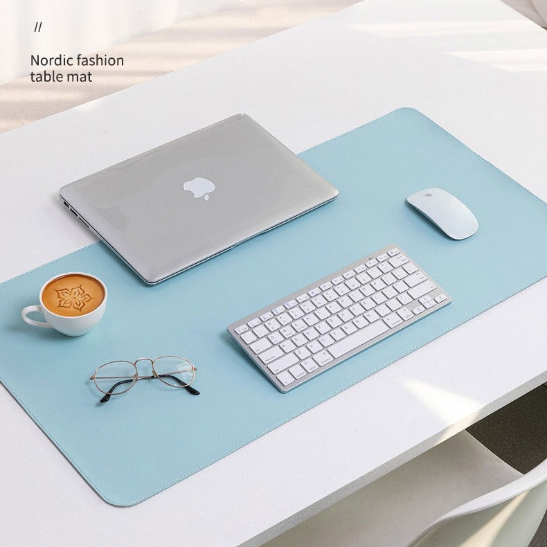 Tapis de souris en cuir double face, extra-large, résistant à la saleté et imperméable, vendu directement du fabricant._voghion.com