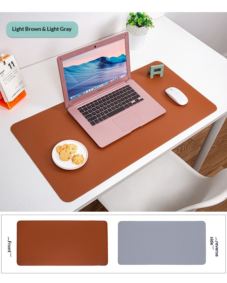 Tapis de souris en cuir double face, extra-large, résistant à la saleté et imperméable, vendu directement du fabricant._voghion.com