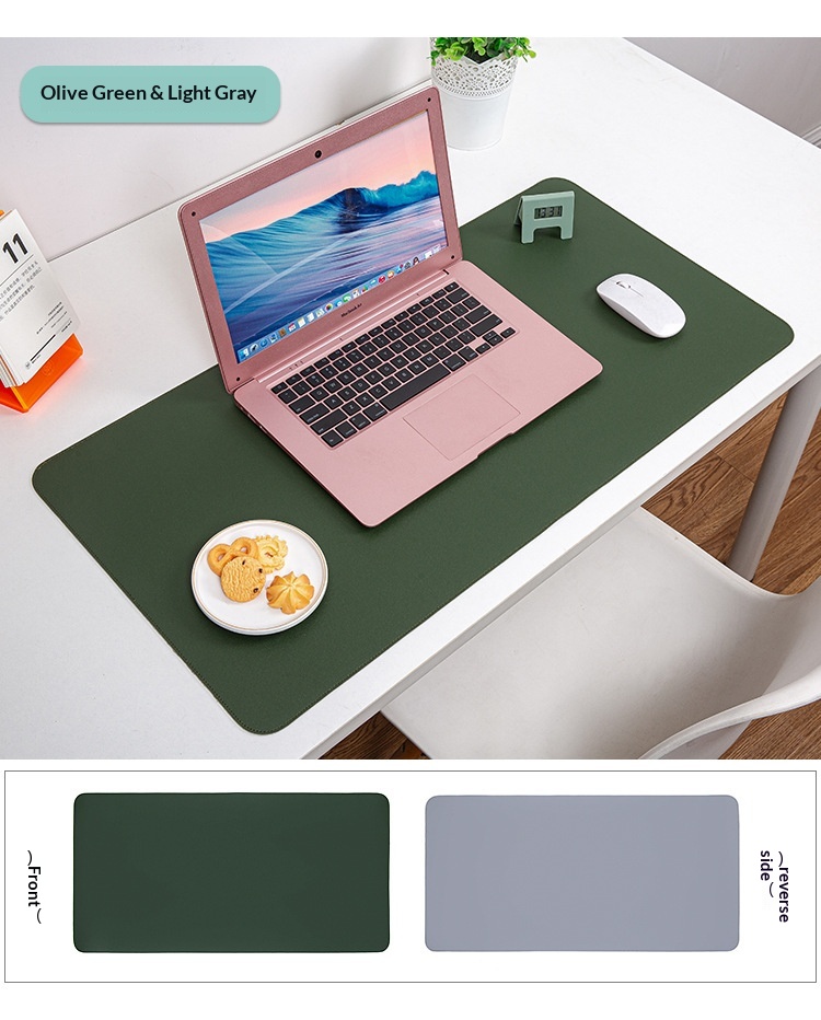 Tapis de souris en cuir double face, extra-large, résistant à la saleté et imperméable, vendu directement du fabricant._voghion.com