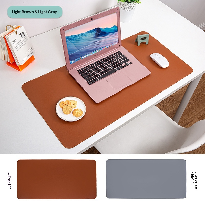 Tapis de souris en cuir double face, extra-large, résistant à la saleté et imperméable, vendu directement du fabricant._voghion.com