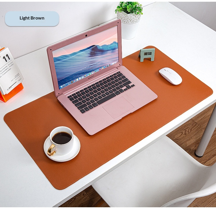 Tapis de souris en cuir double face, extra-large, résistant à la saleté et imperméable, vendu directement du fabricant._voghion.com