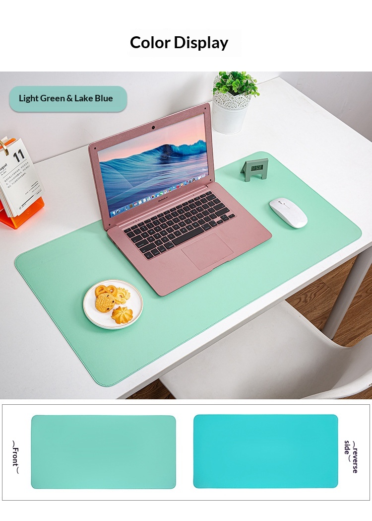 Tapis de souris en cuir double face, extra-large, résistant à la saleté et imperméable, vendu directement du fabricant._voghion.com