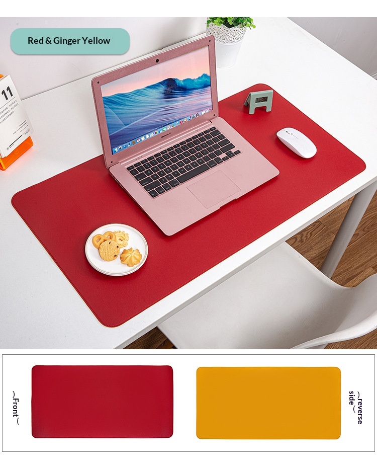 Tapis de souris en cuir double face, extra-large, résistant à la saleté et imperméable, vendu directement du fabricant._voghion.com