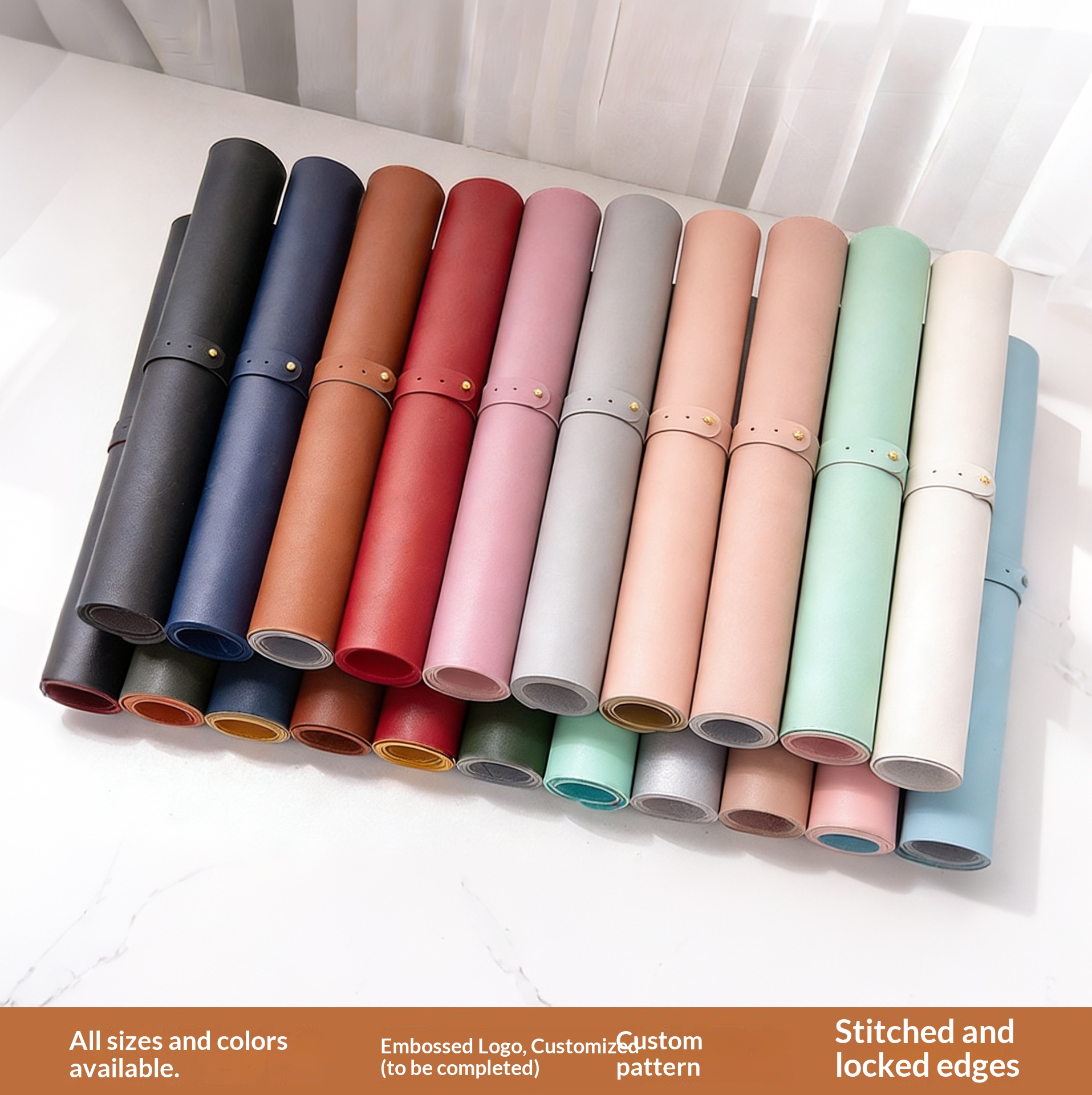 Tapis de souris en cuir double face, extra-large, résistant à la saleté et imperméable, vendu directement du fabricant._voghion.com