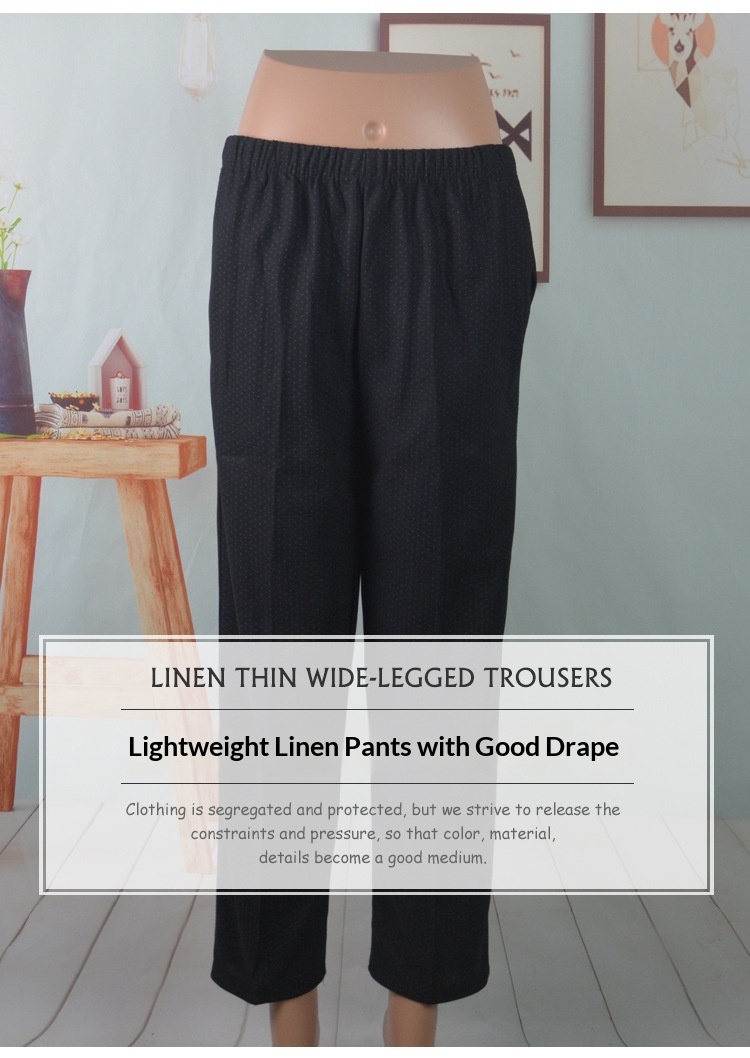 Dames capri broek met elastische taille voor oudere dames_voghion.com