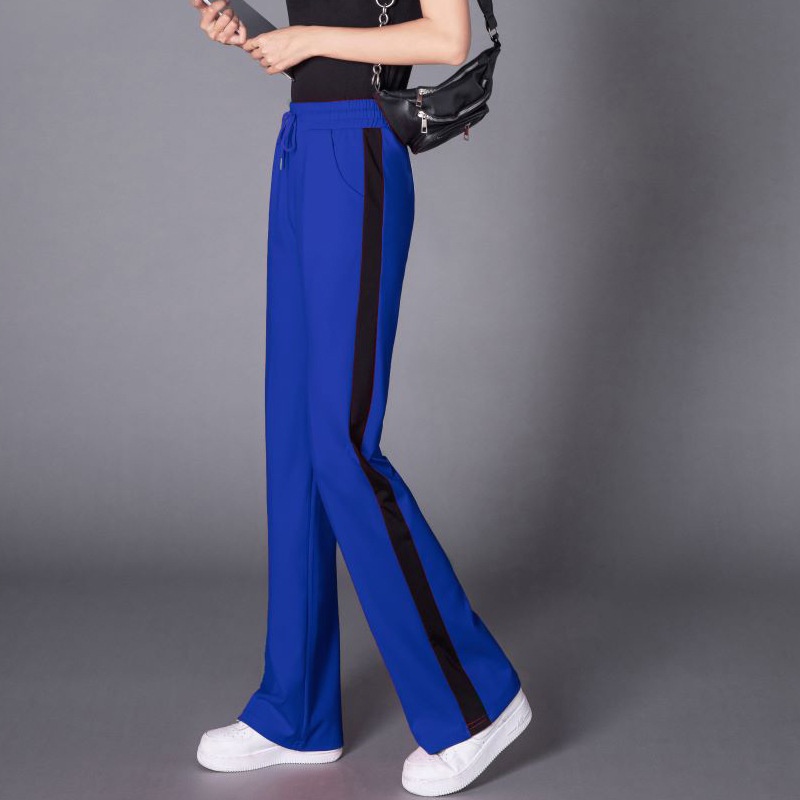 2025 New Spring/Summer Striped Wide-Leg For Women, High-Waisted, Fitness, Spring/Autumn, Retro Casual Sports, Square_voghion.com