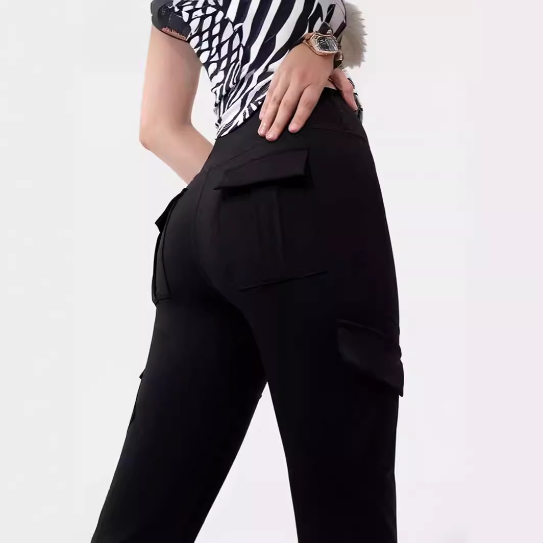New Foreign Trade European And American Wide-leg Tight-fitting, Nude-feel, Butt-lifting Workwear Flared Pants,_voghion.com