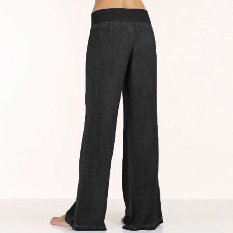 European And American Foreign Trade Plus-size Women's Casual Lightweight Jeans, Wide-leg Long Pants,_voghion.com