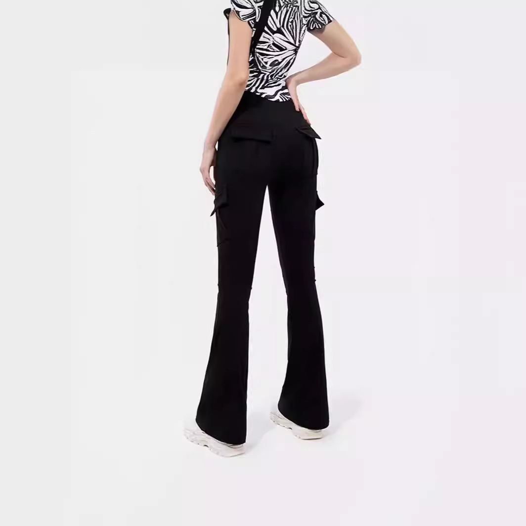 New Foreign Trade European And American Wide-leg Tight-fitting, Nude-feel, Butt-lifting Workwear Flared Pants,_voghion.com