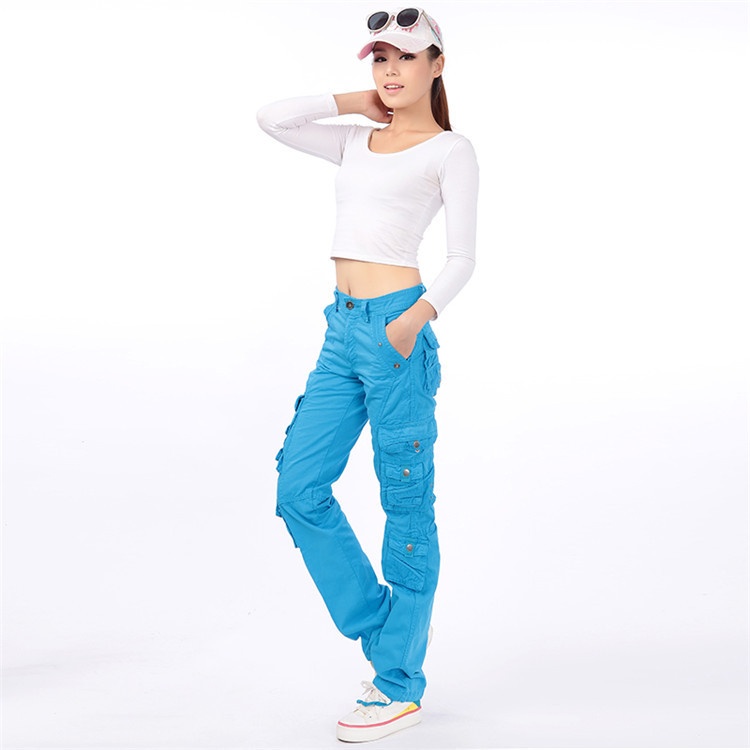 Women's Cargo Pants Loose Fit Slimming Multi-pocket Casual Trousers_voghion.com