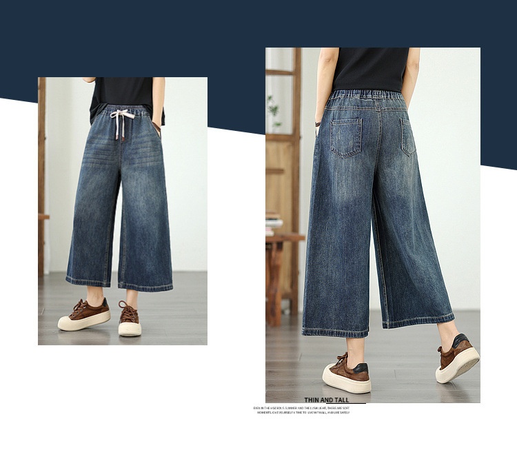 Damen Denim Culottes Weite Passform Für Den Herbst_voghion.com