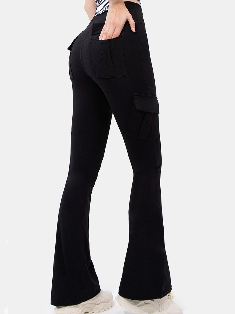 Women's Flared Pants High Waisted Butt Lifting Workwear Trousers_voghion.com